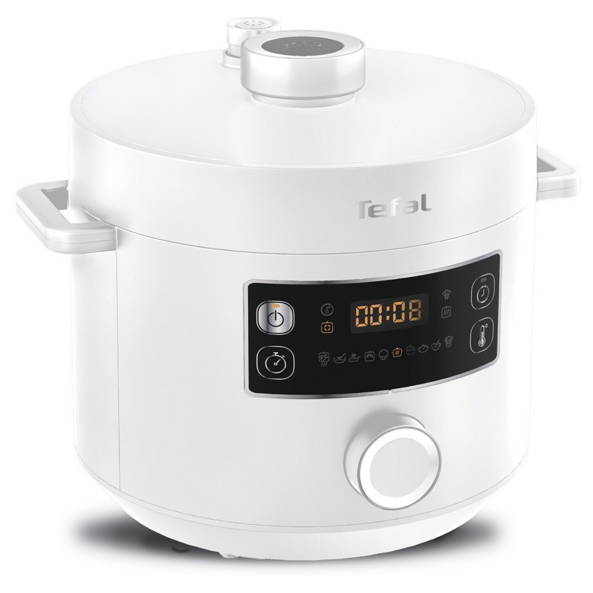 Elektrische snelkookpan TURBO CUISINE CY754130 5 l, wit, Tefal