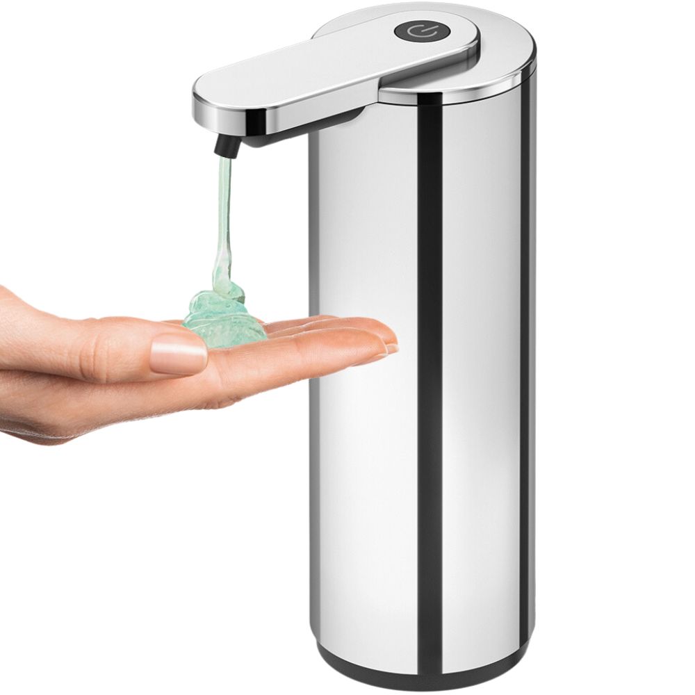 Zeepdispenser TERVA 175 ml, contactloos, gepolijst, roestvrij staal, Zack