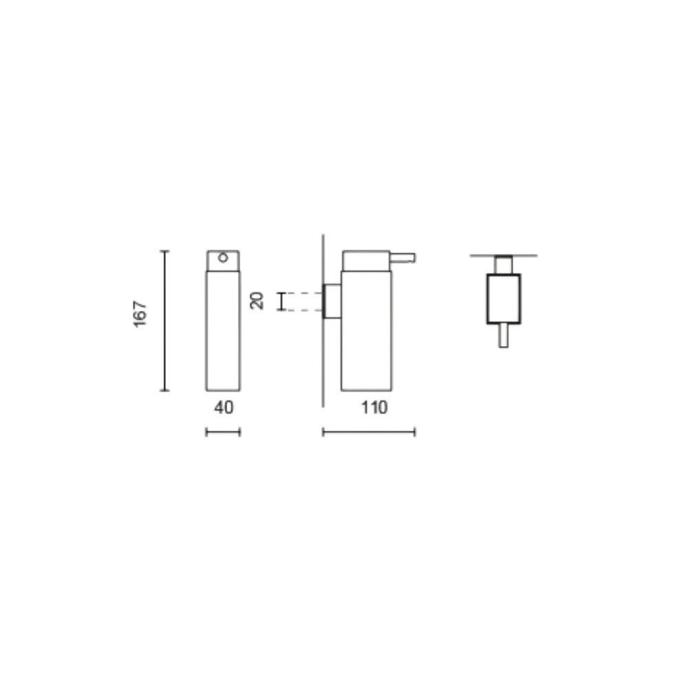 Zeepdispenser LINEA 190 ml, wandmontage, gepolijst, roestvrij staal, Zack