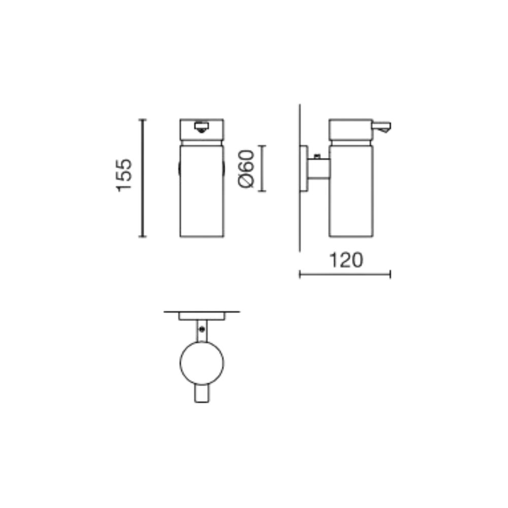 Zeepdispenser SCALA 200 ml, wandmontage, gepolijst, roestvrij staal, Zack