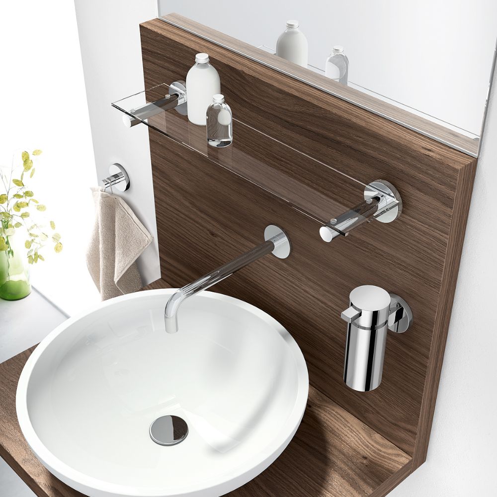 Zeepdispenser SCALA 200 ml, wandmontage, gepolijst, roestvrij staal, Zack