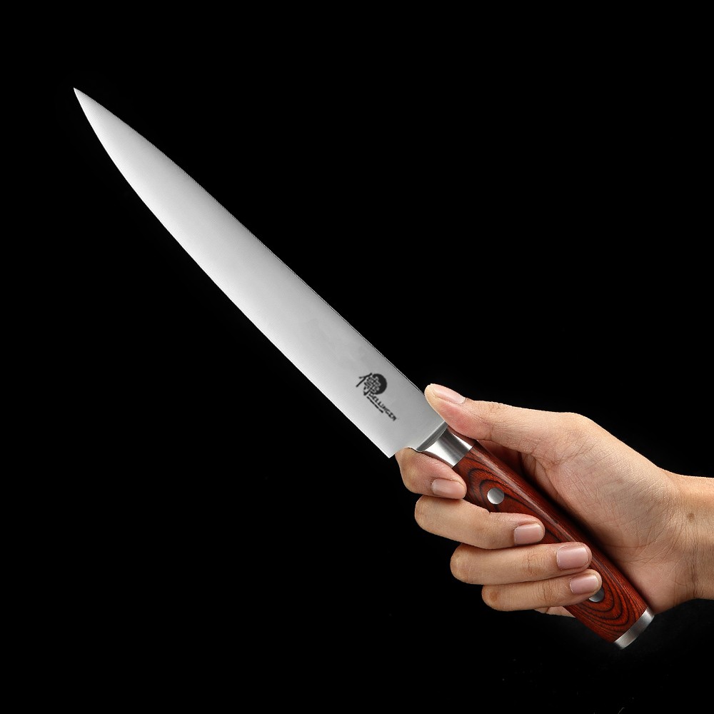 Snijmes GERMAN PAKKA WOOD 20 cm, bruin, Dellinger