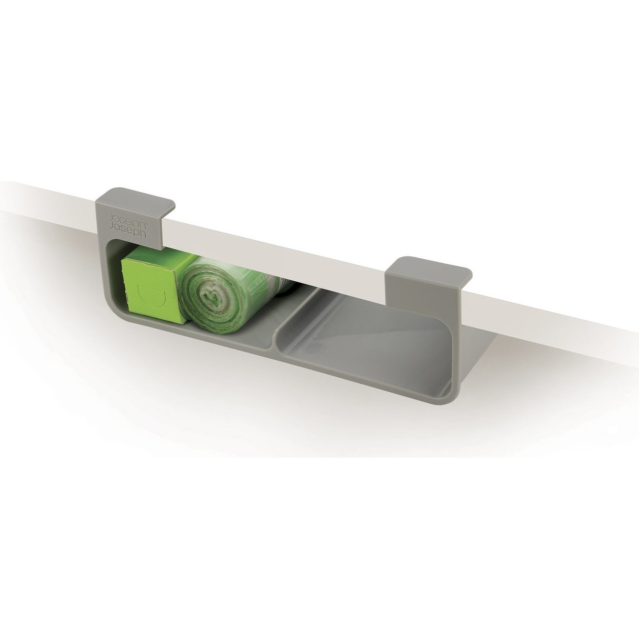 Keukenkast-organizer CUPBOARDSTORE 26 cm, voor folie-rollen en zakken, grijs, Joseph Joseph