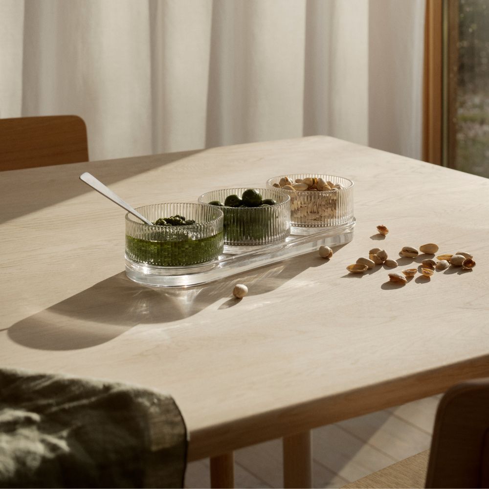 Tapasset PILASTRO 30 cm, helder, glas, Stelton
