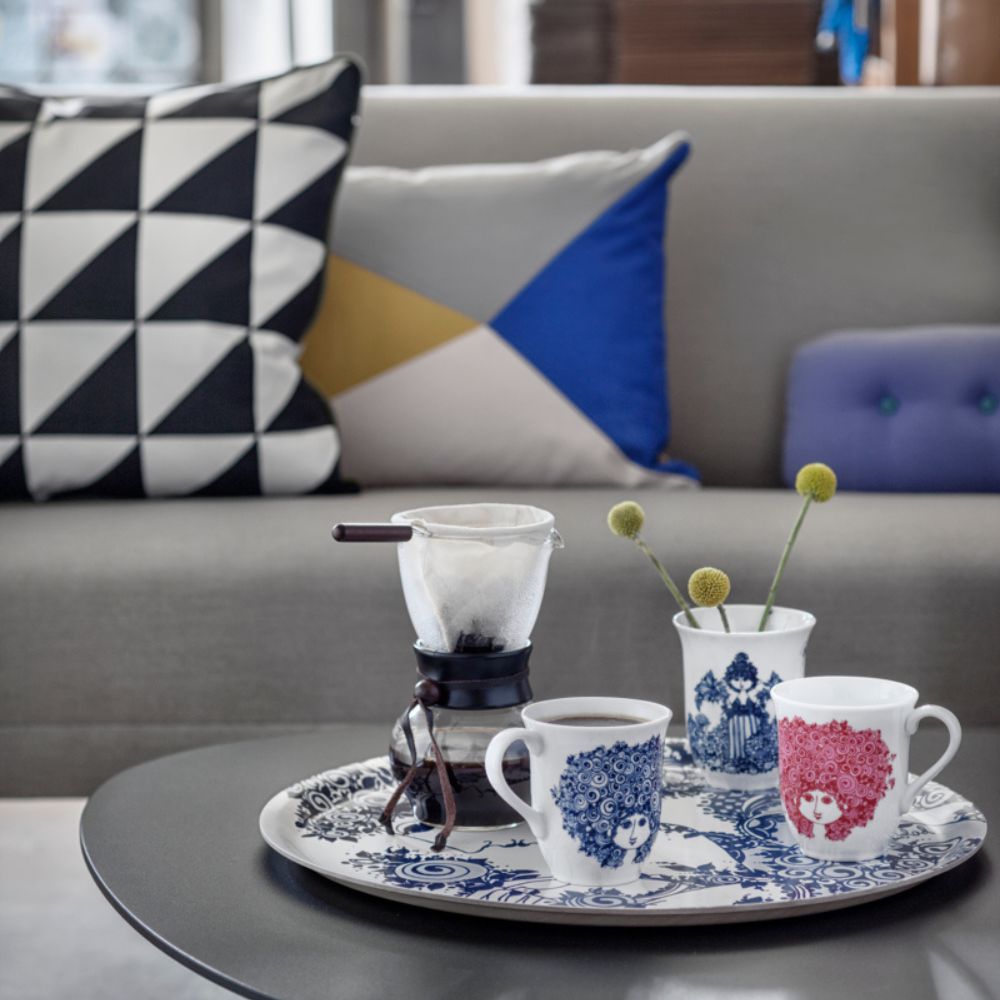 Theekopje ROSALINDE 350 ml, blauw, porselein, Bjørn Wiinblad