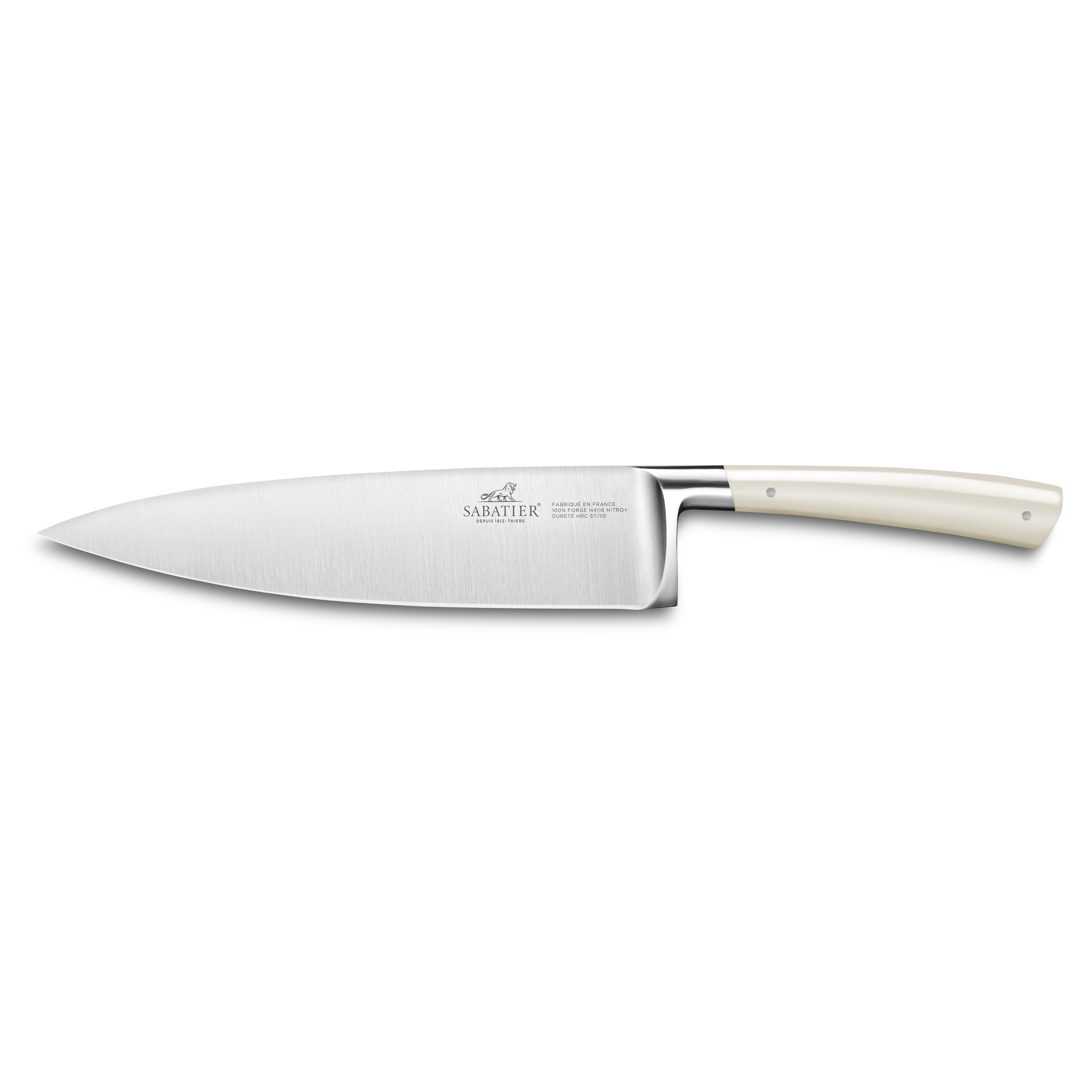 Koksmes EDONIST 20 cm, roestvrij stalen klinknagels, wit, Lion Sabatier