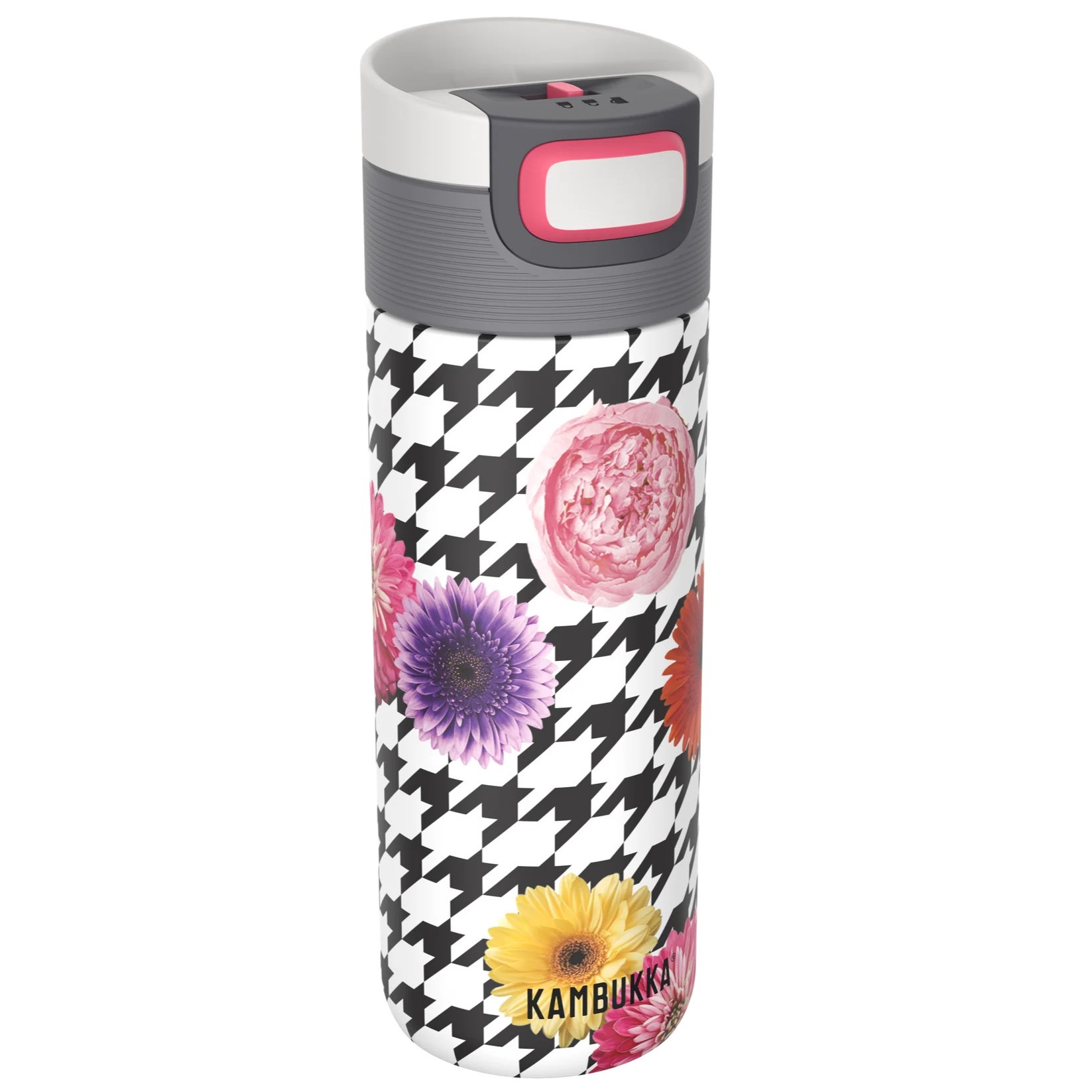 Thermosbeker ETNA 500 ml, bloemenpatchwork, roestvrij staal, Kambukka