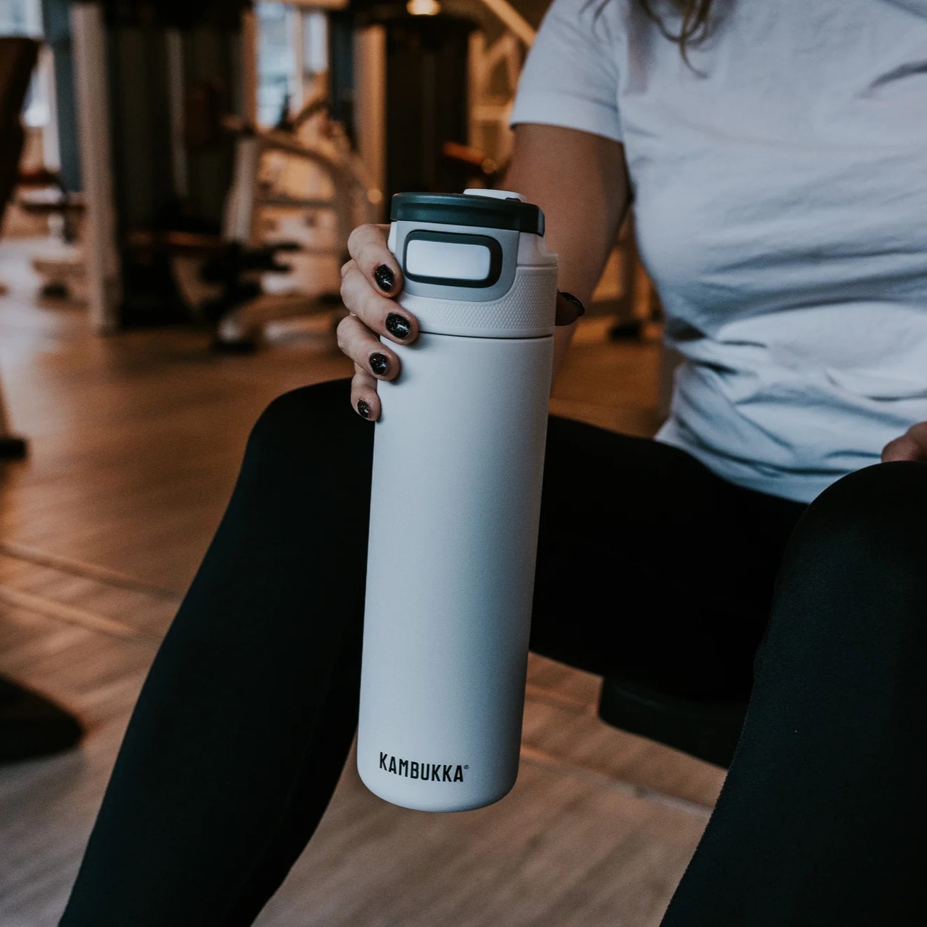 Thermosfles ELTON INSULATED 600 ml, krijtwit, roestvrij staal, Kambukka
