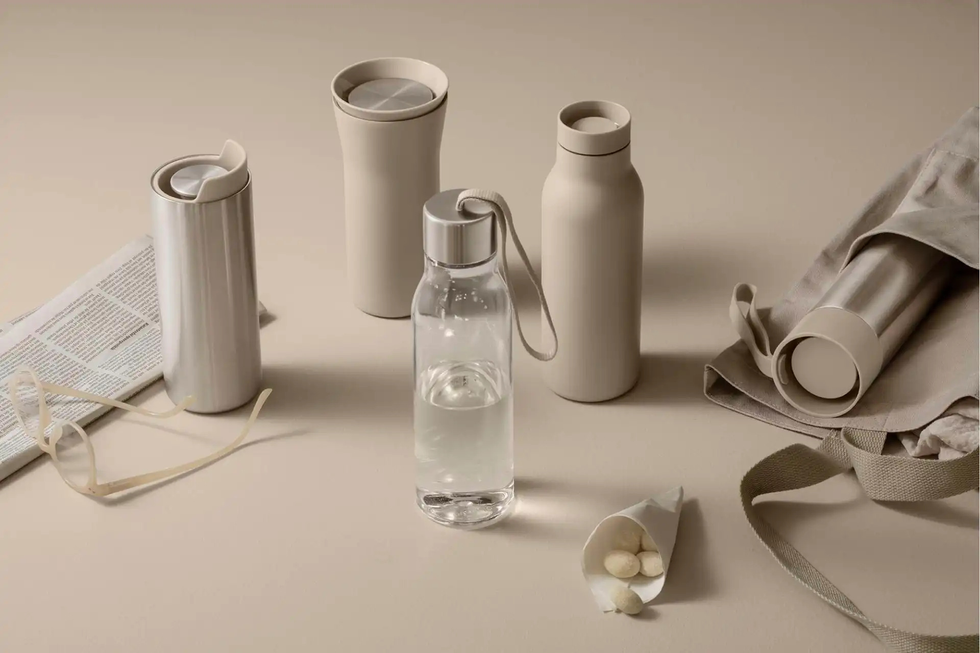 Reisbeker CITY TO GO 350 ml, parelbeige, Eva Solo