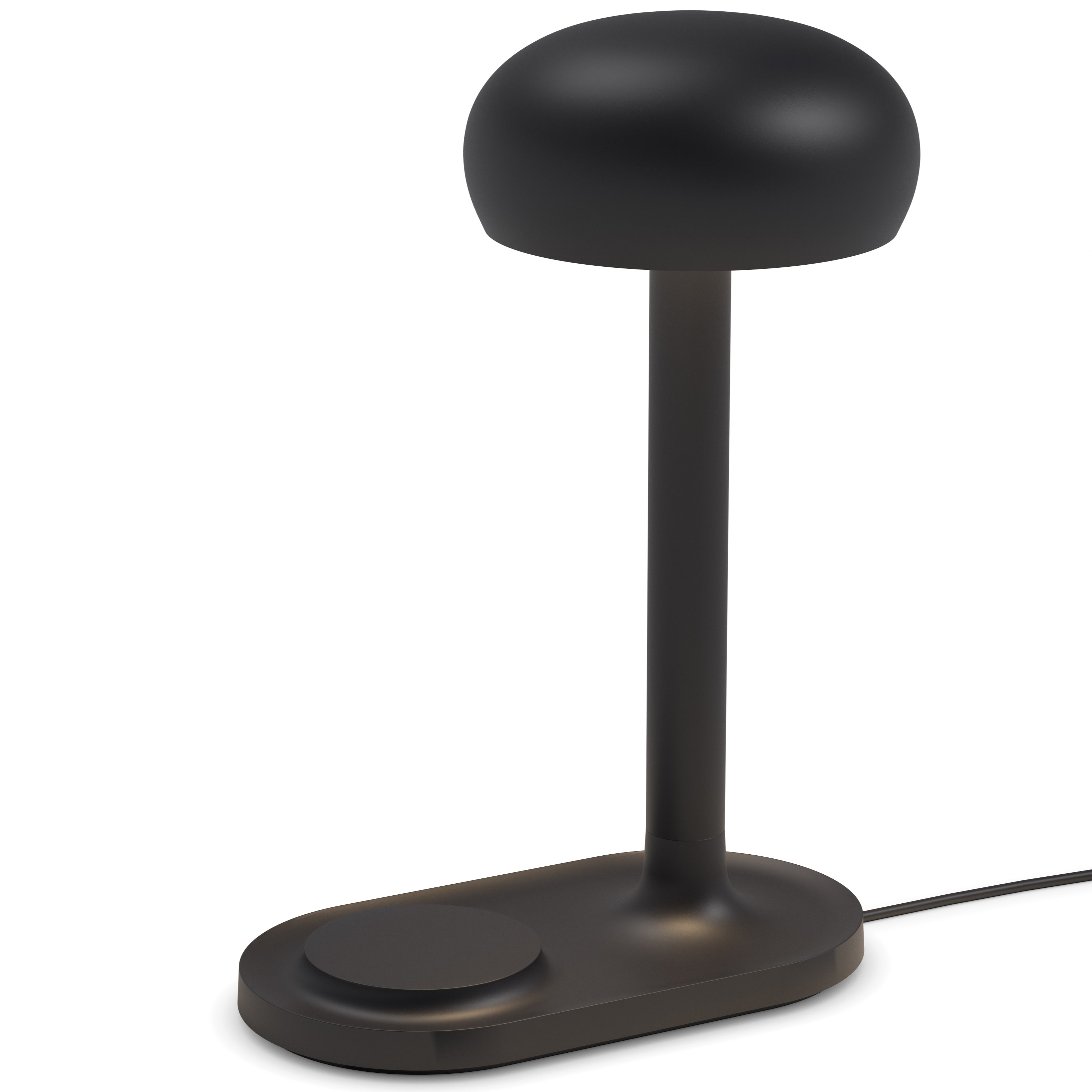 Tafellamp EMENDO 29 cm, met draadloze Qi-oplader, zwart, Eva Solo