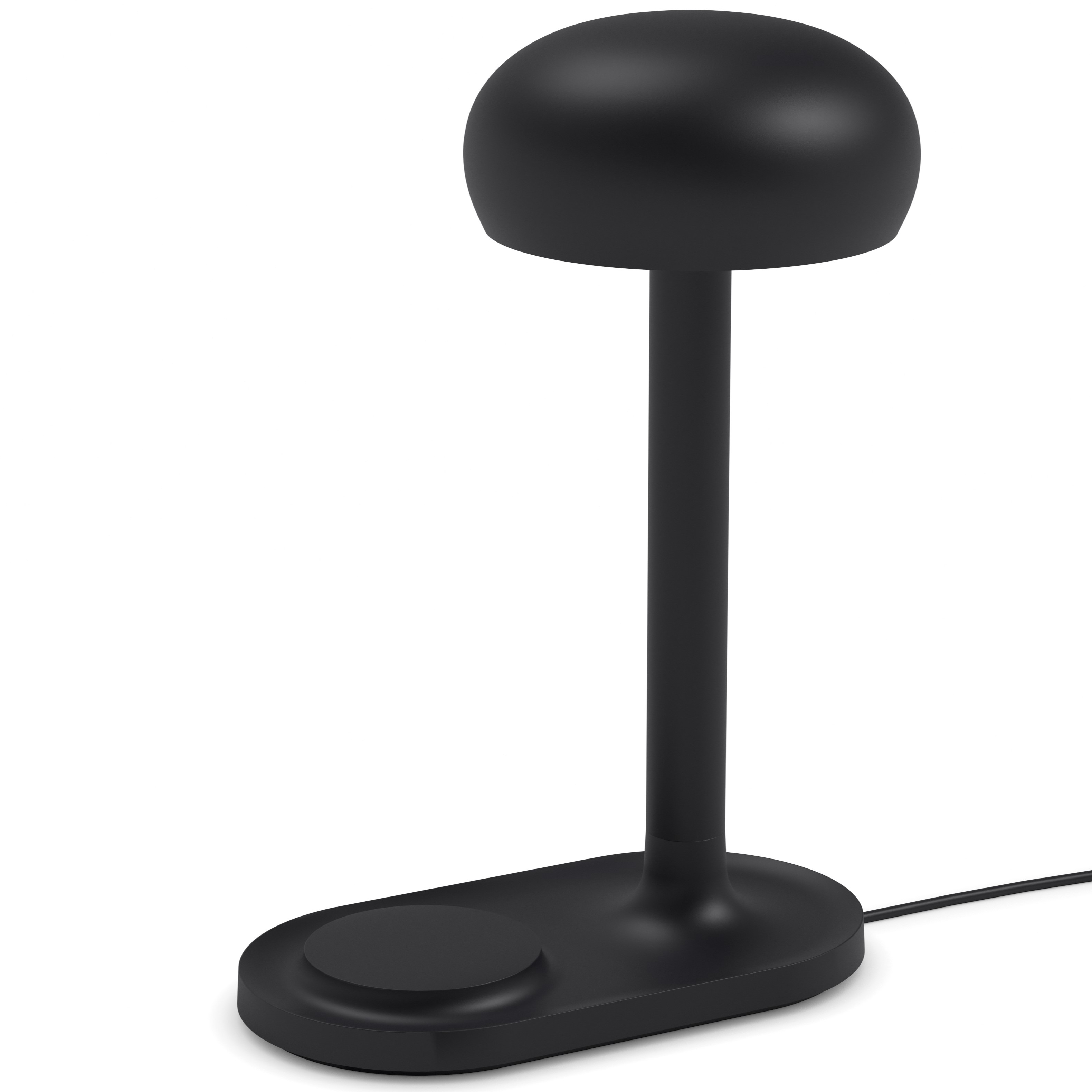 Tafellamp EMENDO 29 cm, met draadloze Qi-oplader, zwart, Eva Solo
