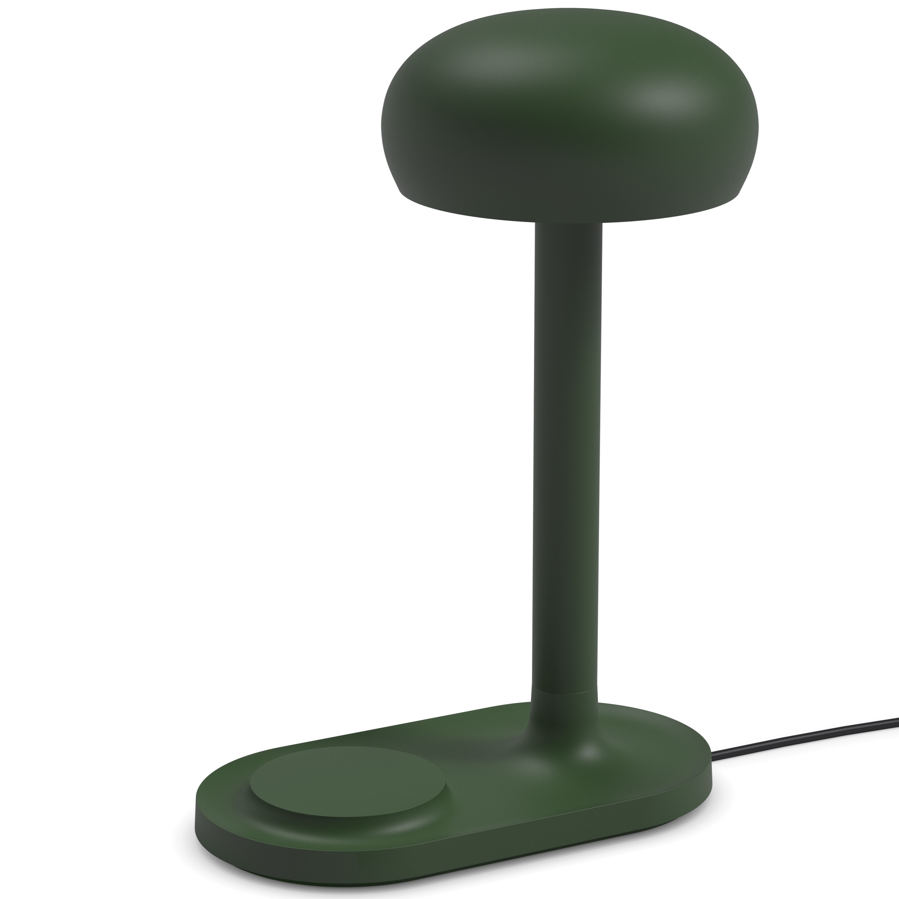 Tafellamp EMENDO 29 cm, met draadloze Qi-oplader, smaragdgroen, Eva Solo