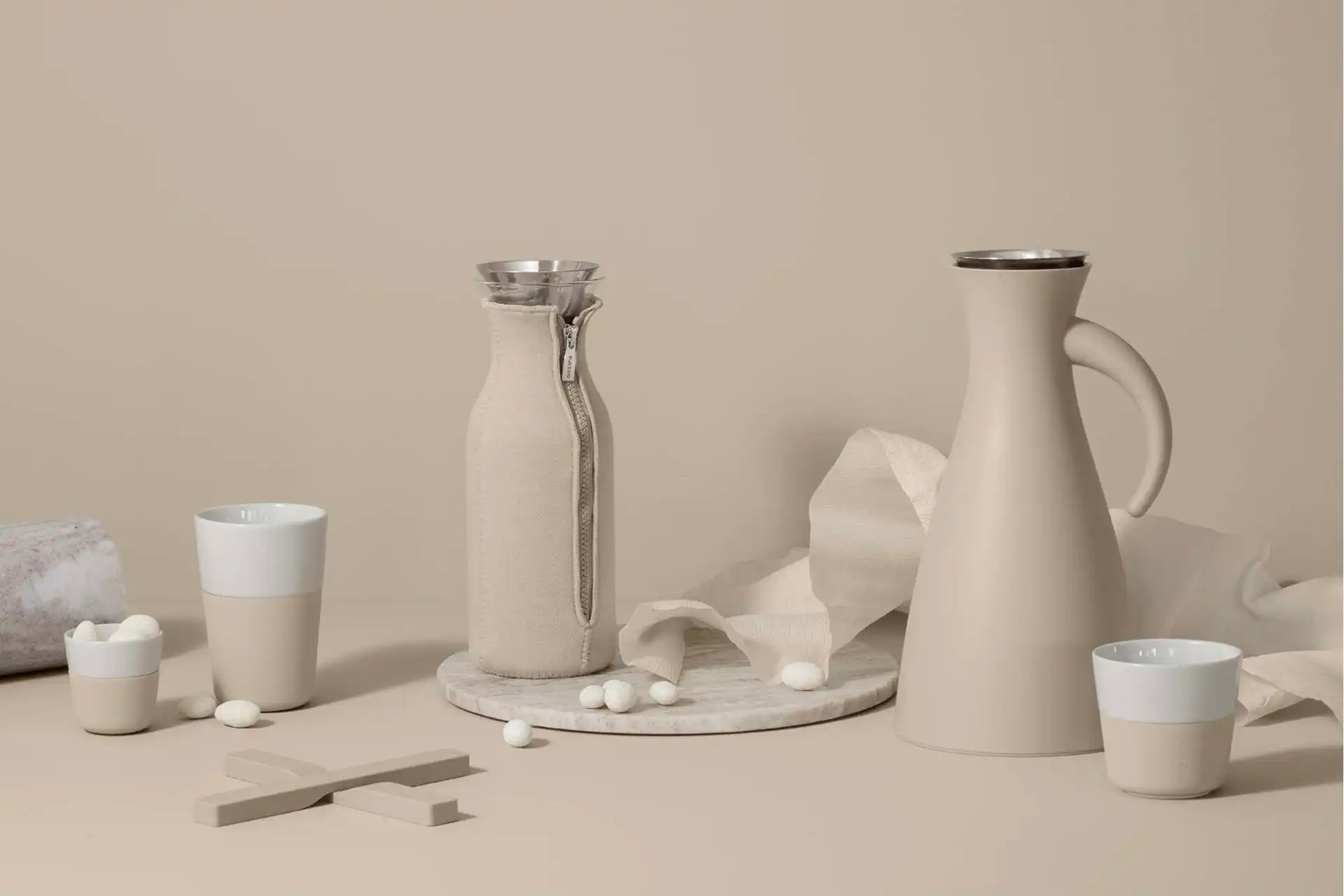 Thermosbeker voor caffé latte 360 ml, set van 2 stuks, parel beige, Eva Solo