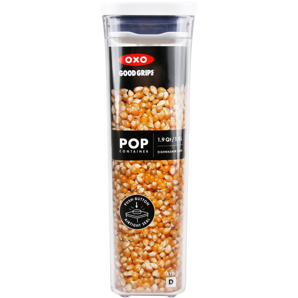 Voorraadbus POP GOOD GRIPS 1,8 l, smalle rechthoek, kunststof, OXO