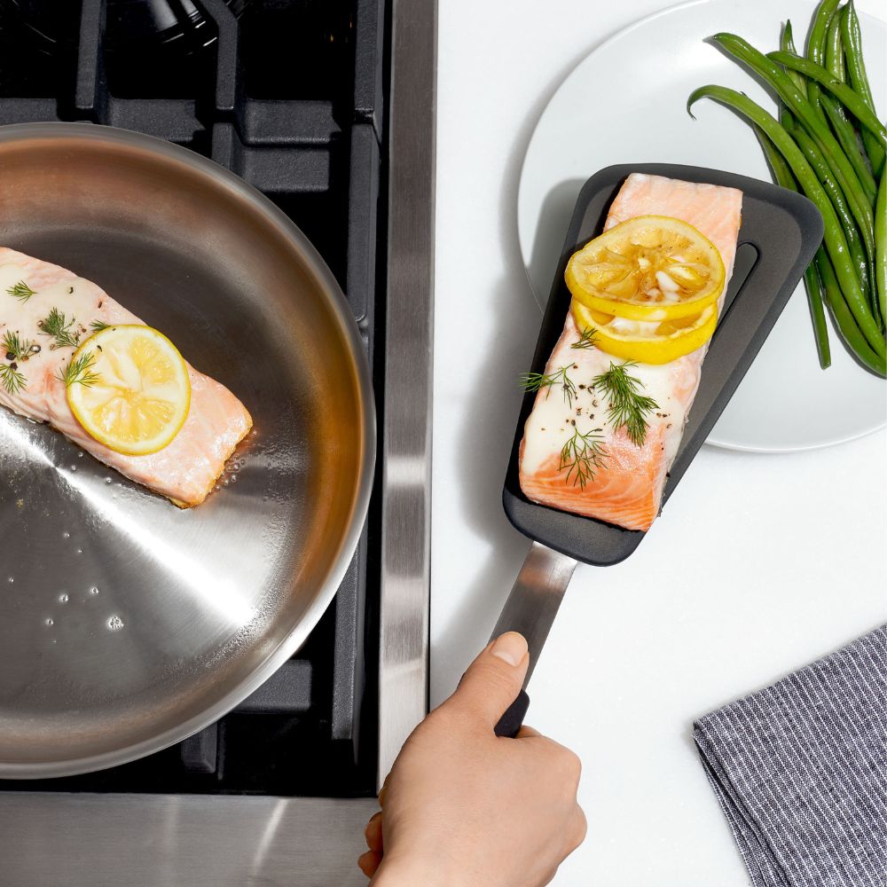 Bakspaan GOOD GRIPS 34 cm, zwart, silicone, OXO