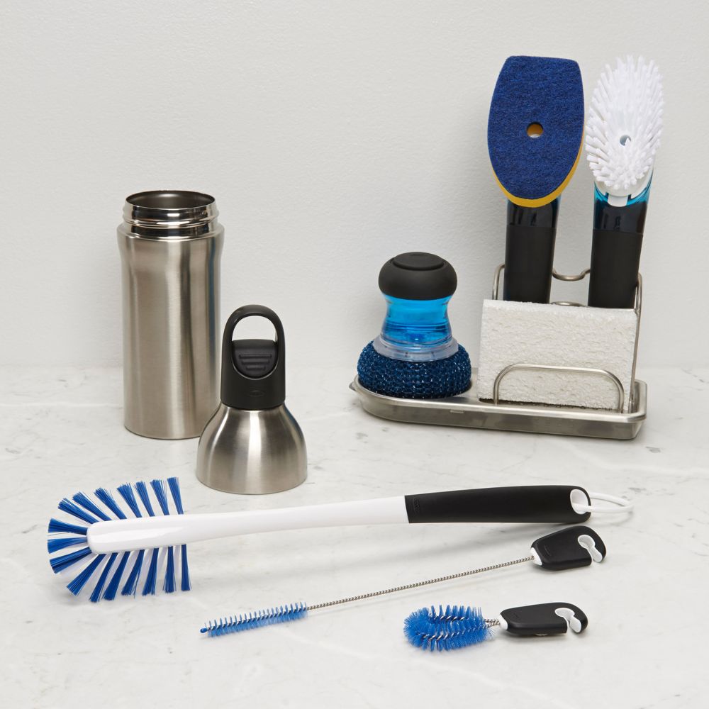 Reinigingsset GOOD GRIPS, voor waterflessen, zwart, kunststof, OXO