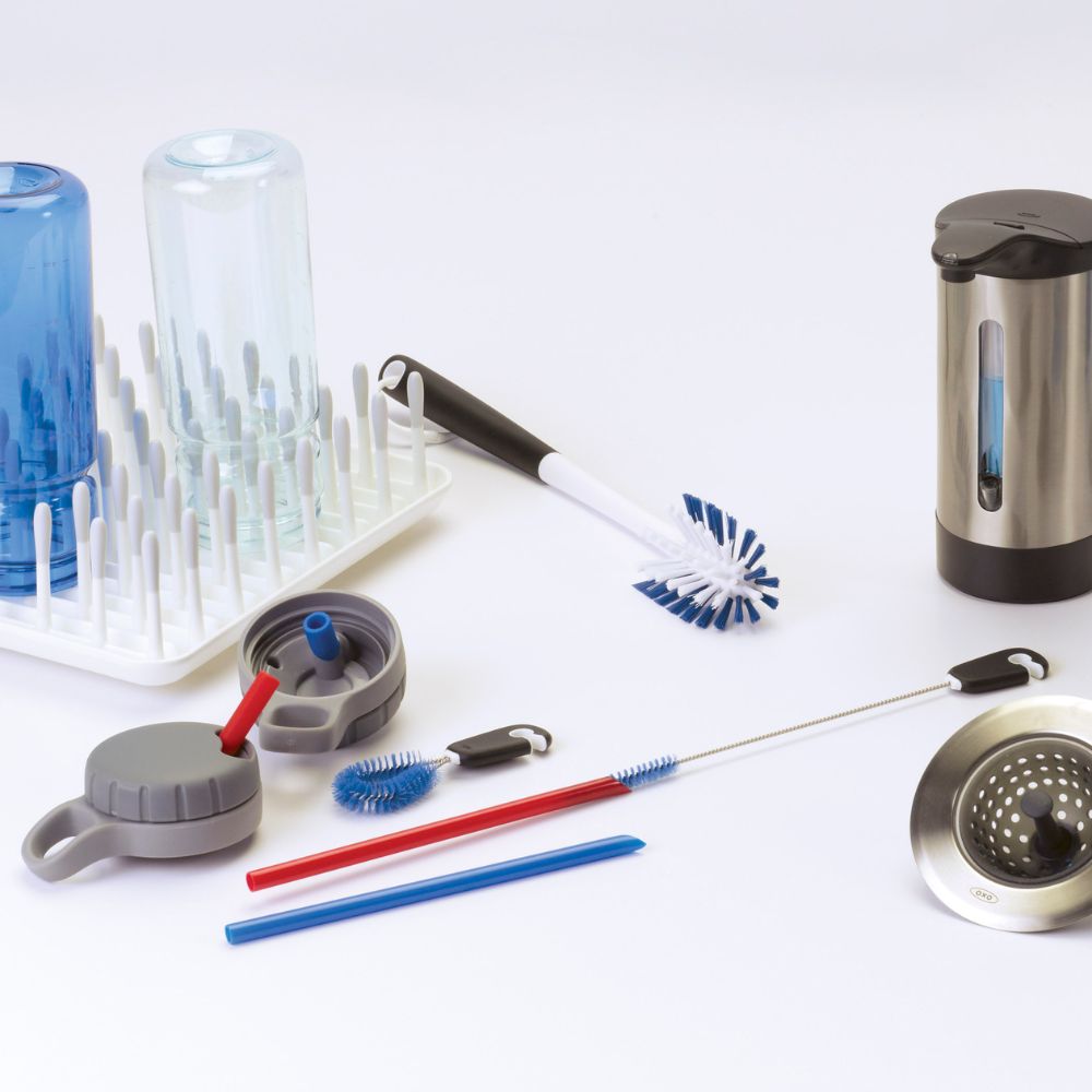 Reinigingsset GOOD GRIPS, voor waterflessen, zwart, kunststof, OXO