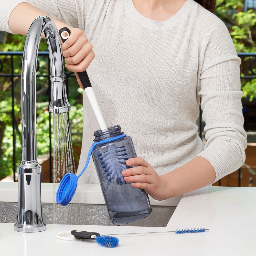 Reinigingsset GOOD GRIPS, voor waterflessen, zwart, kunststof, OXO