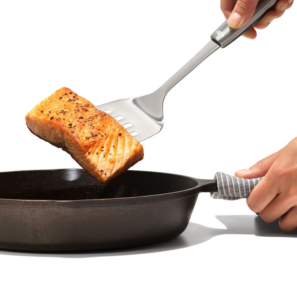 Bakspaan STEEL 33 cm, zilver, roestvrij staal, OXO