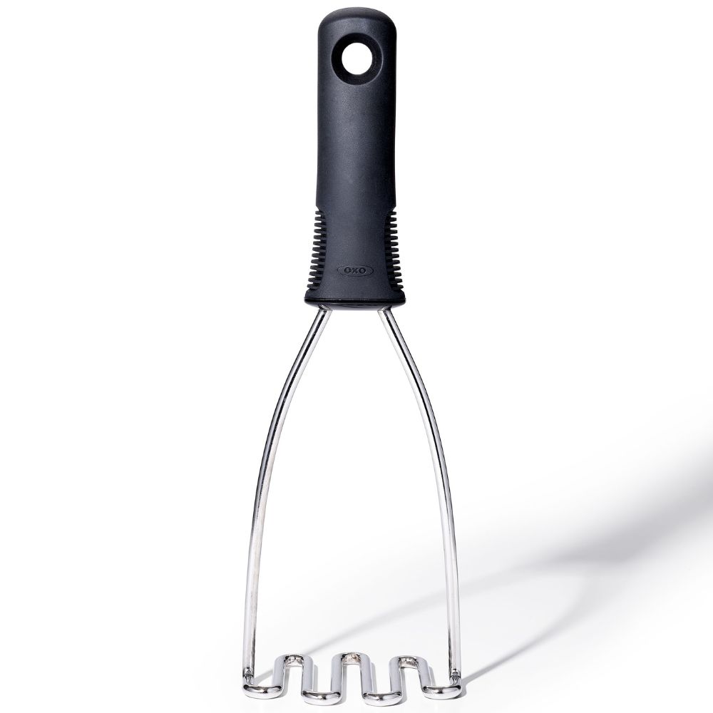 Aardappelstamper GOOD GRIPS 27 cm, zwart, roestvrij staal, OXO