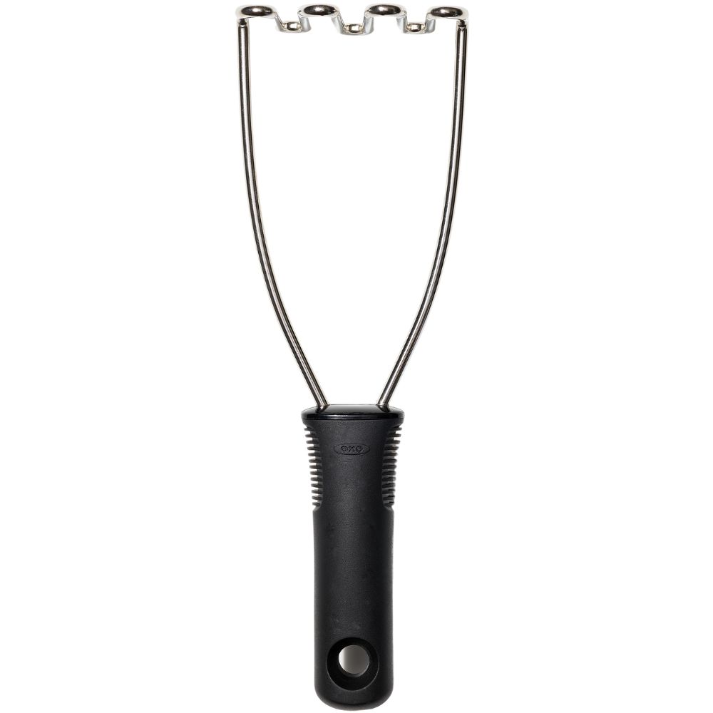 Aardappelstamper GOOD GRIPS 27 cm, zwart, roestvrij staal, OXO