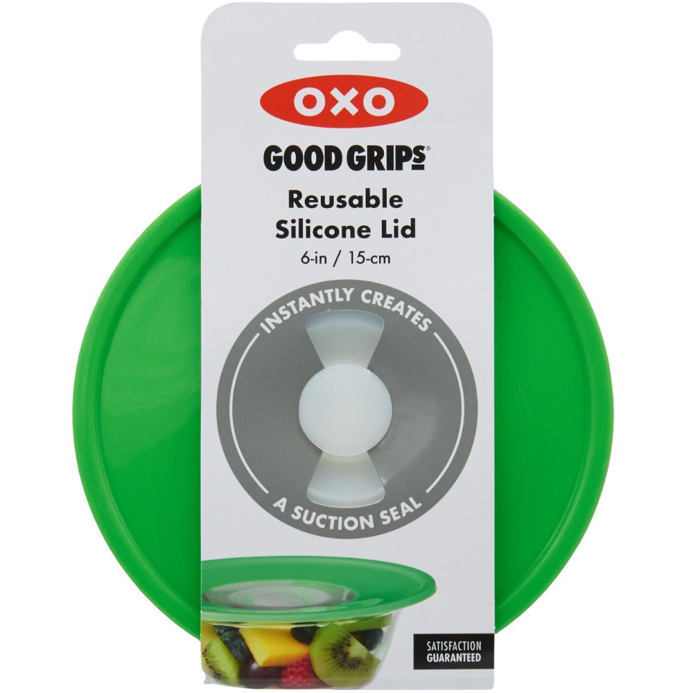 Afsluitdeksel GOOD GRIPS 15 cm, groen, siliconen, OXO