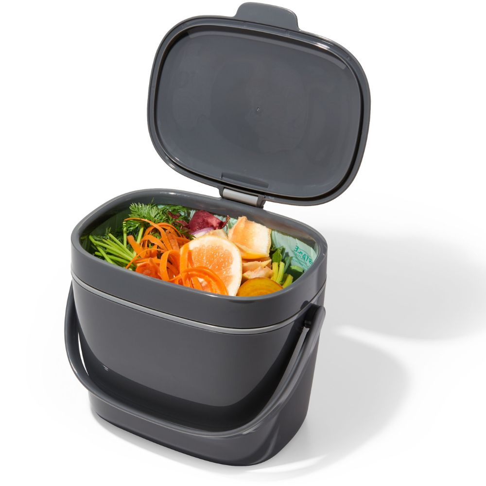 Bioafvalcontainer EASY-CLEAN GOOD GRIPS 6,62 l, grijs, plastic, OXO