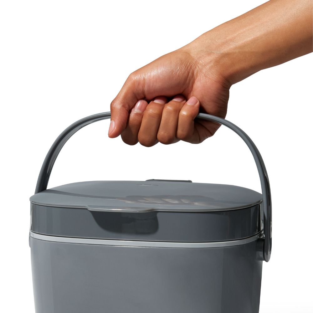 Bioafvalcontainer EASY-CLEAN GOOD GRIPS 6,62 l, grijs, plastic, OXO