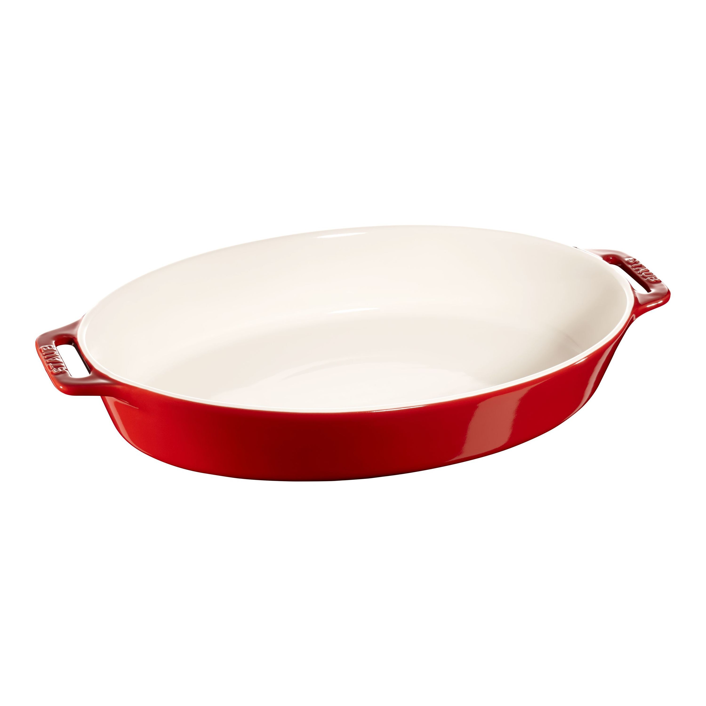 Ovenschaal 36 cm, rood, keramiek, Staub