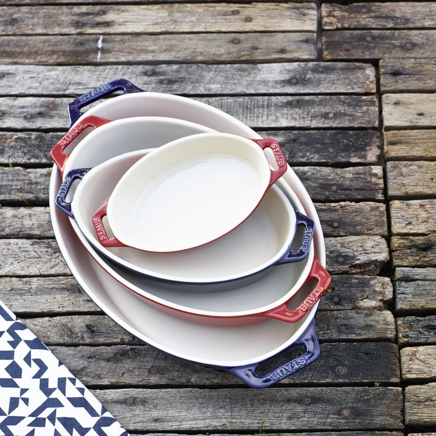 Ovenschaal 17 cm, blauw, keramiek, Staub