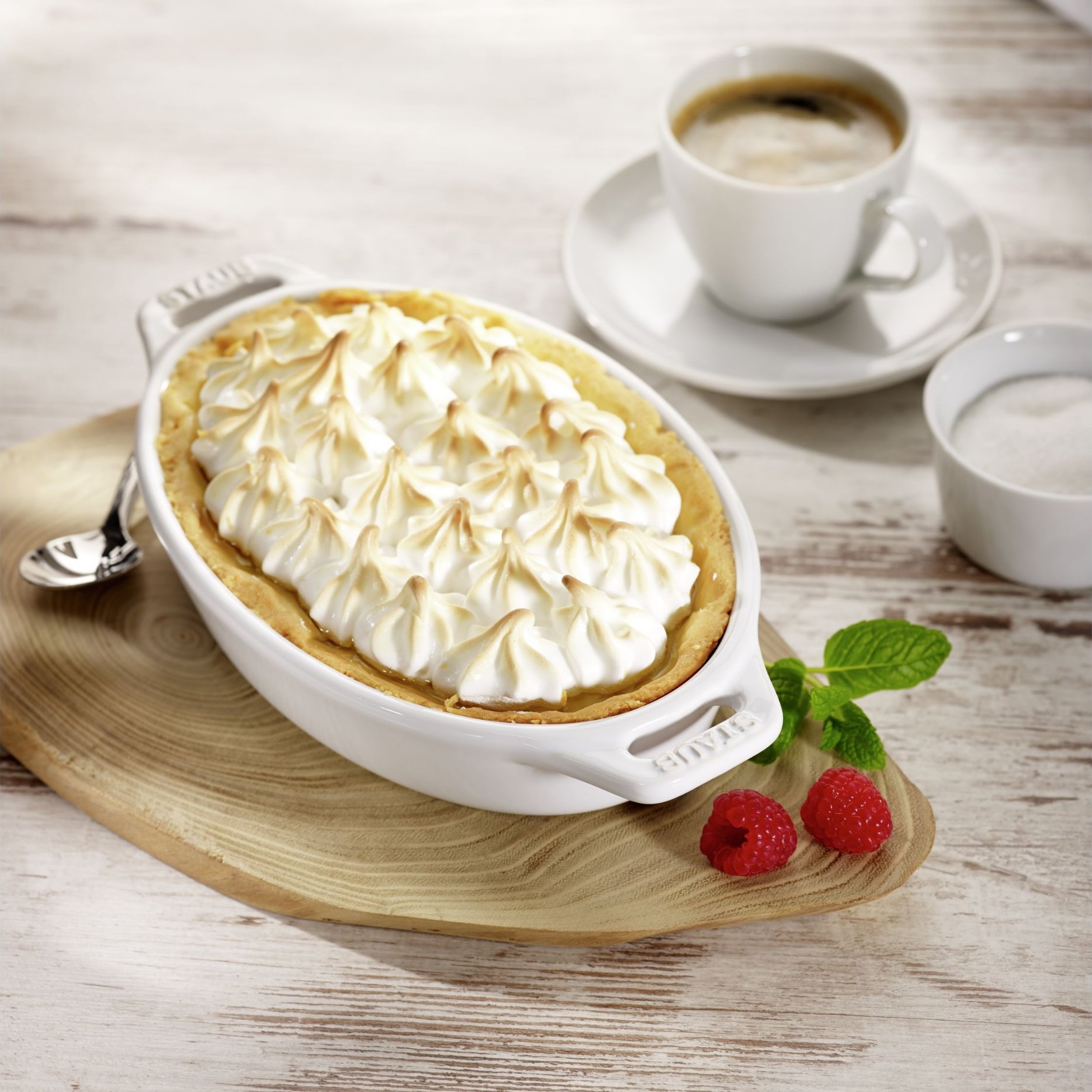 Ovenschaal 17 cm, wit, keramiek, Staub