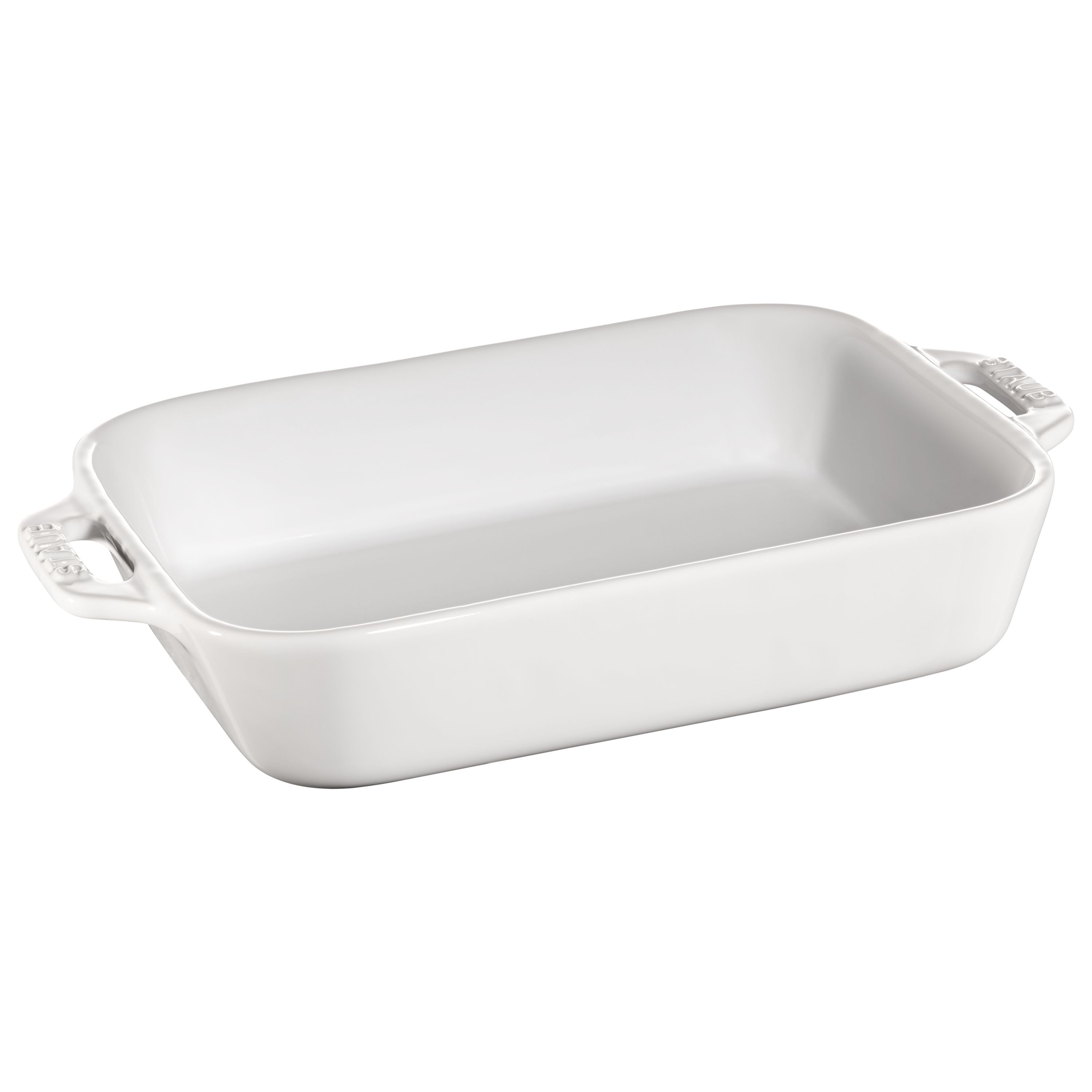 Ovenschaal 20 x 15 cm, wit, keramiek, Staub