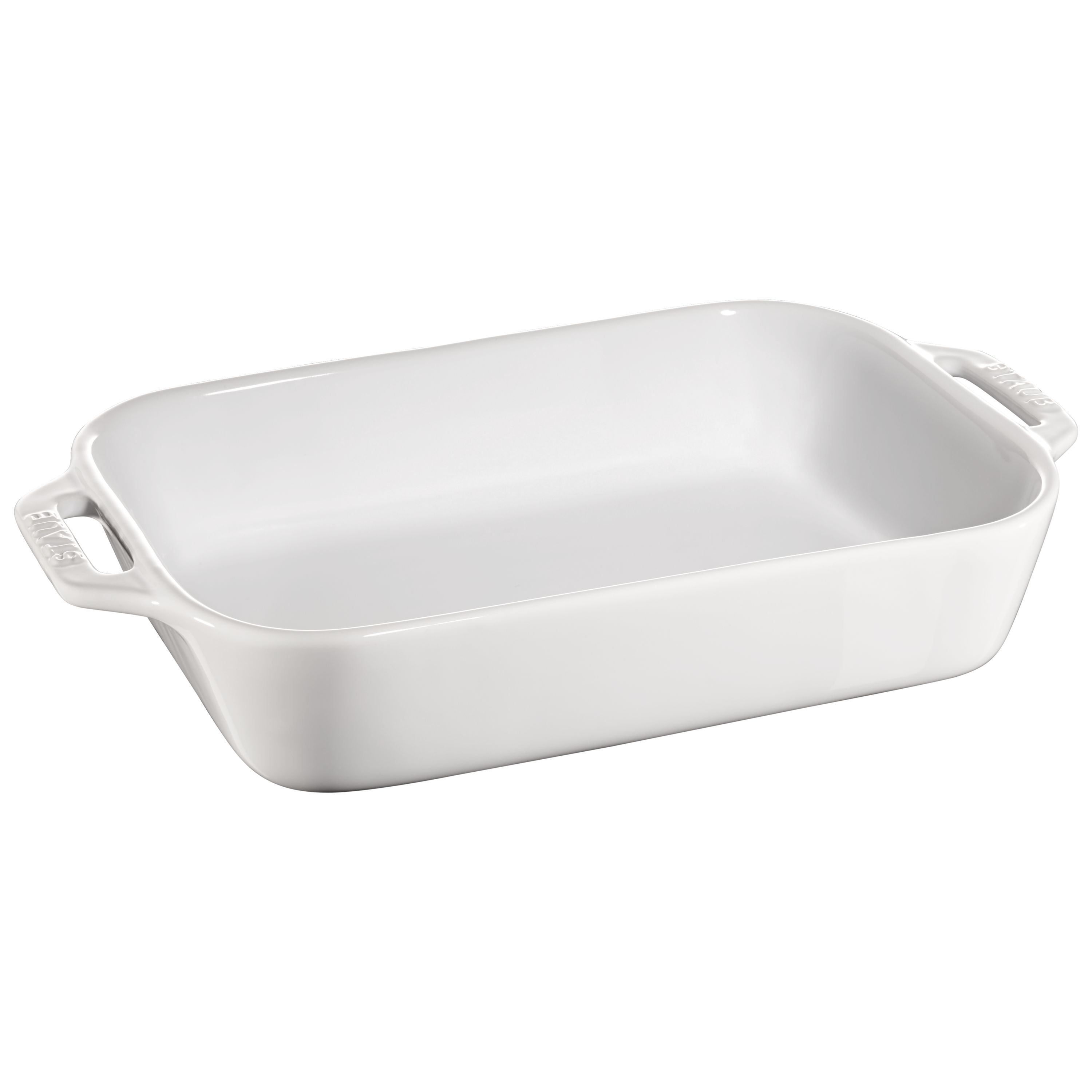 Ovenschaal 27 x 19 cm, wit, keramiek, Staub