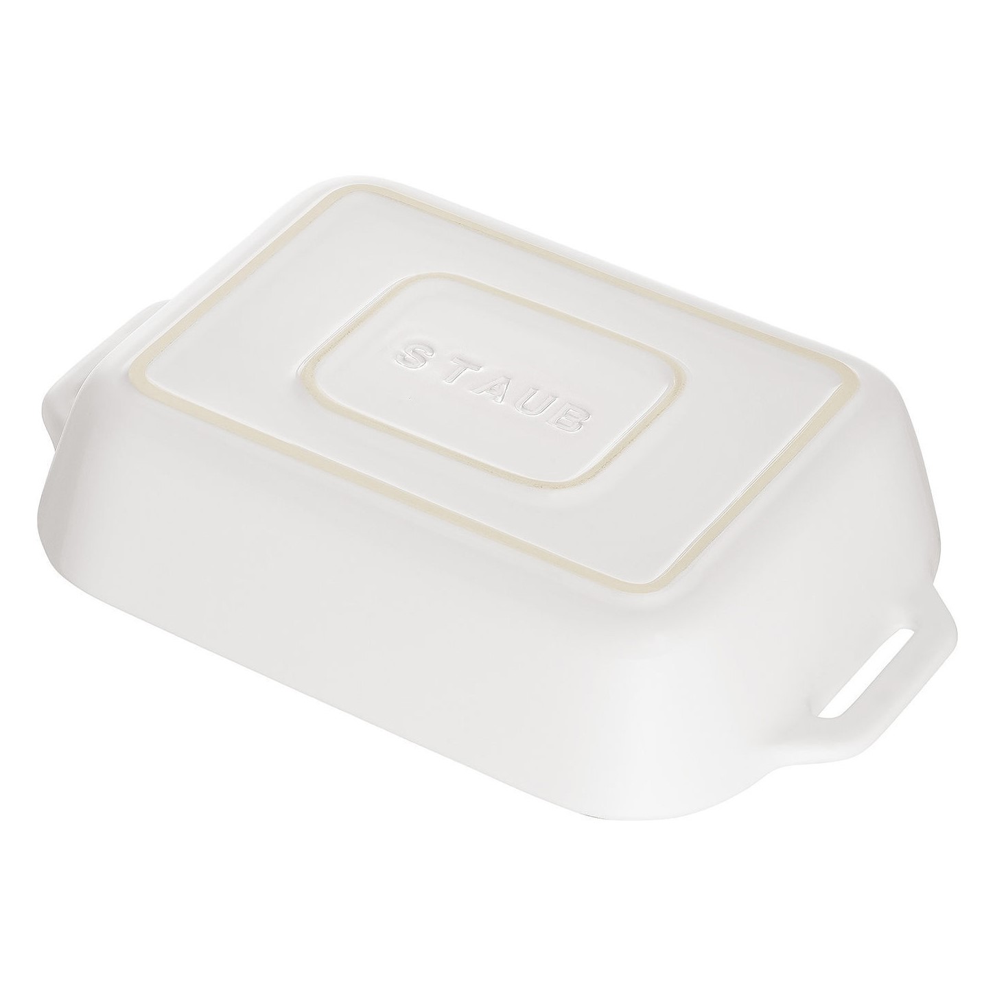 Ovenschaal 14 x 11 cm, wit, keramiek, Staub