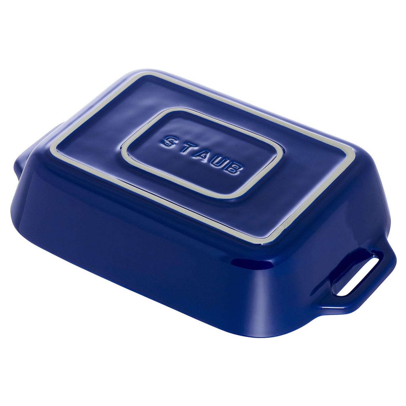 Ovenschaal 27 x 19 cm, blauw, keramiek, Staub
