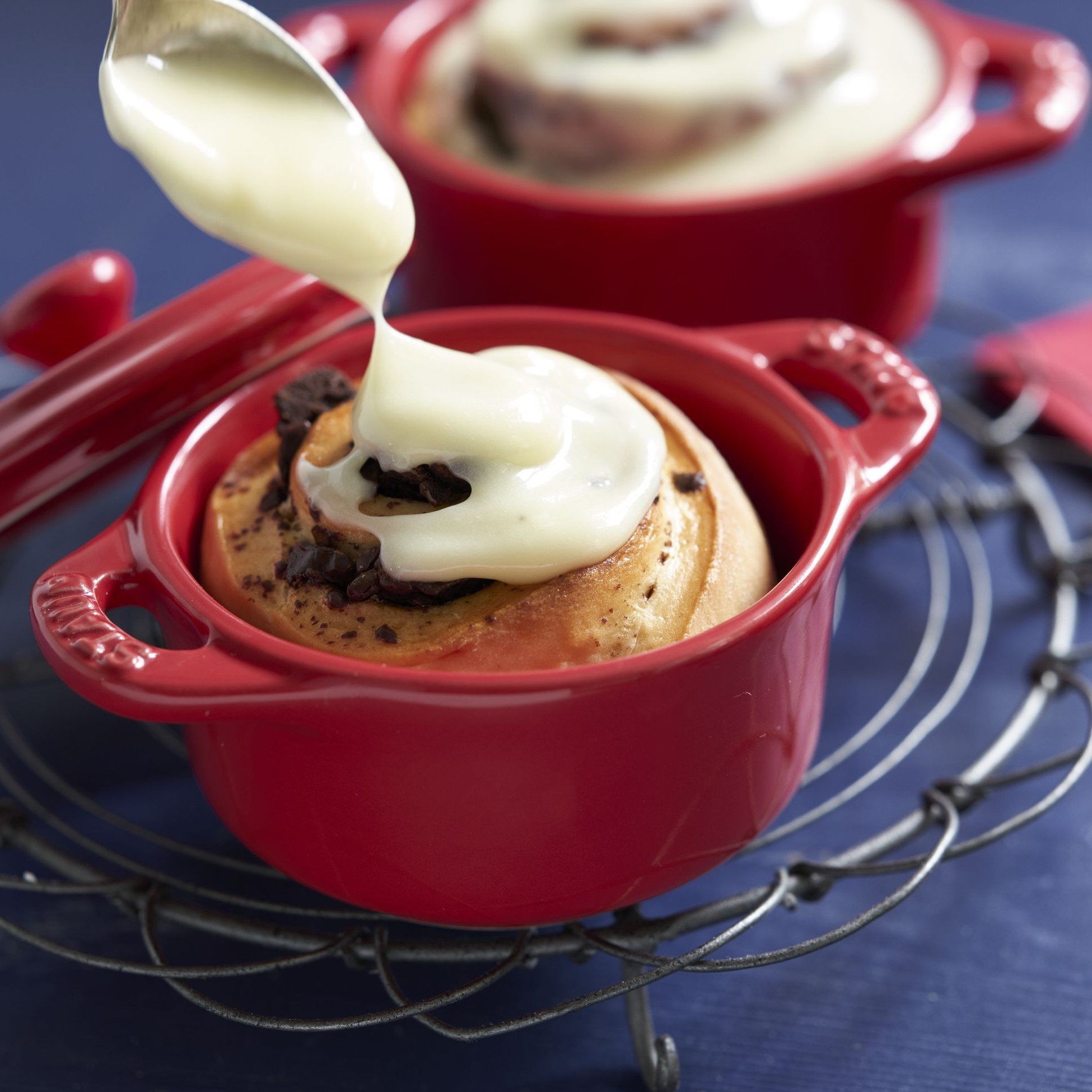 Cocotte (set) 10 cm, set van 4, rood, keramiek, Staub