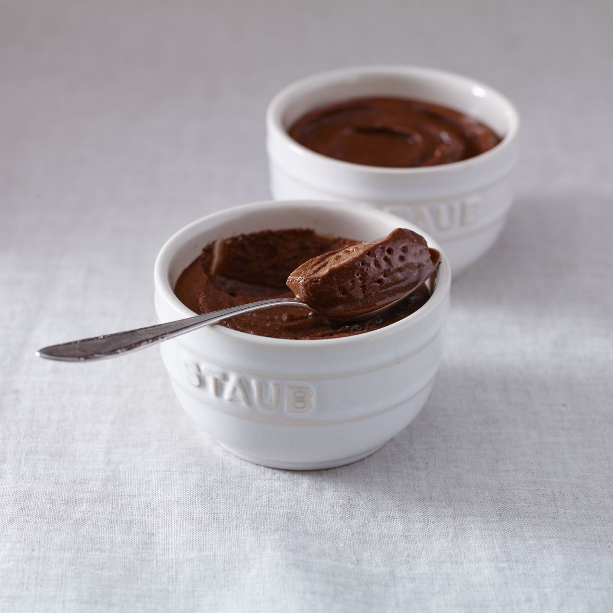 Ramekin 9 cm, set van 4, ivoor, keramiek, Staub