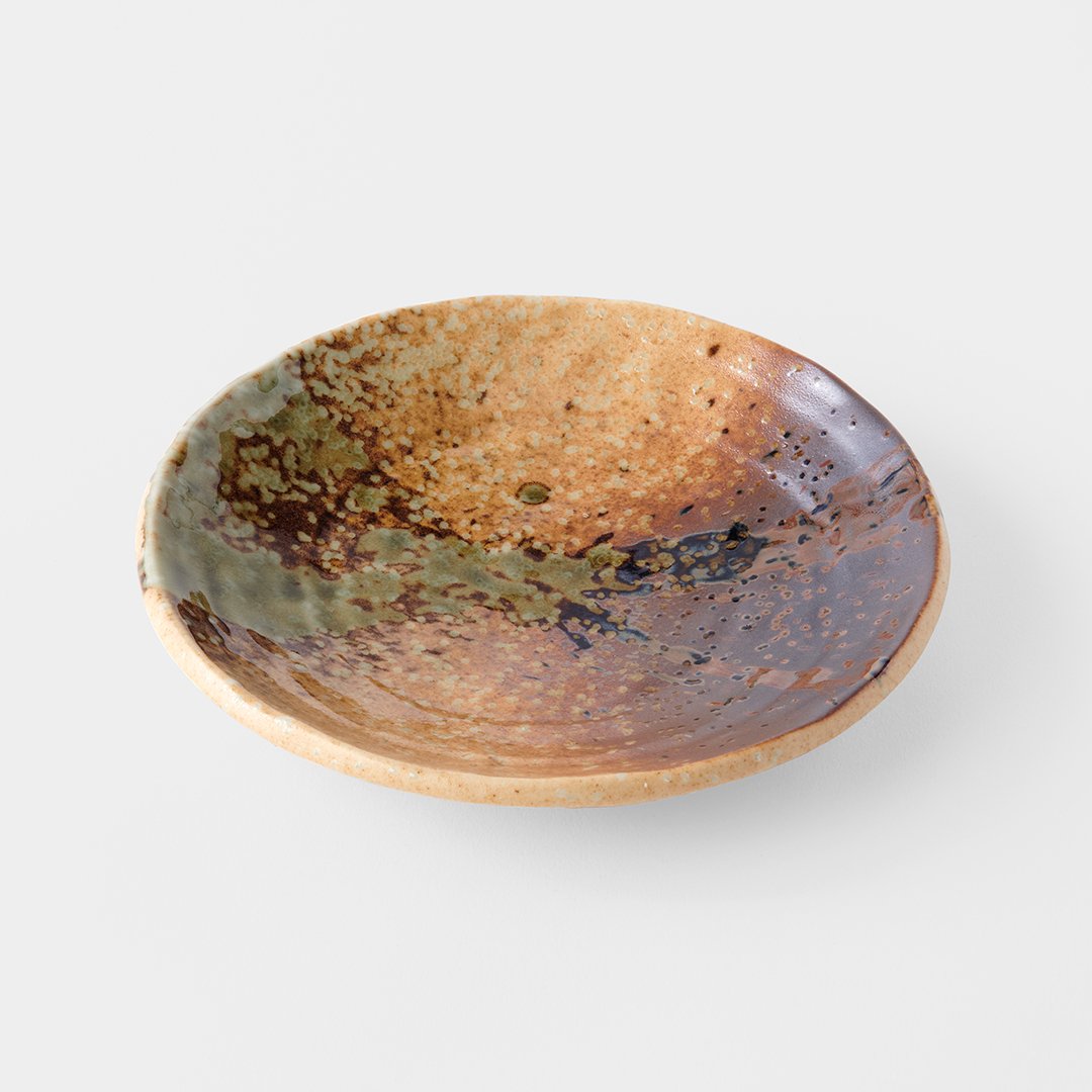 Tapasbord WABI SABI 17 cm, bruin, keramiek, MIJ