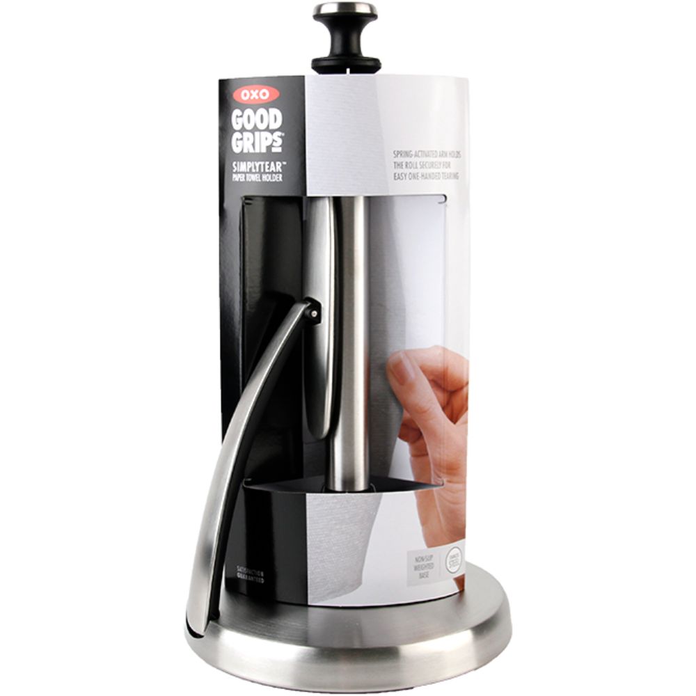 Keukenrolhouder GOOD GRIPS 31 cm, zilver, roestvrij staal, OXO