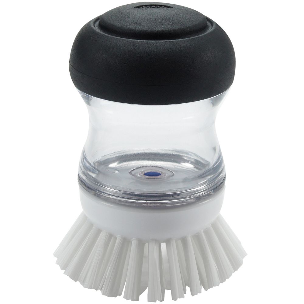 Afwasborstel GOOD GRIPS, met zeepdispenser, zwart, nylon, OXO