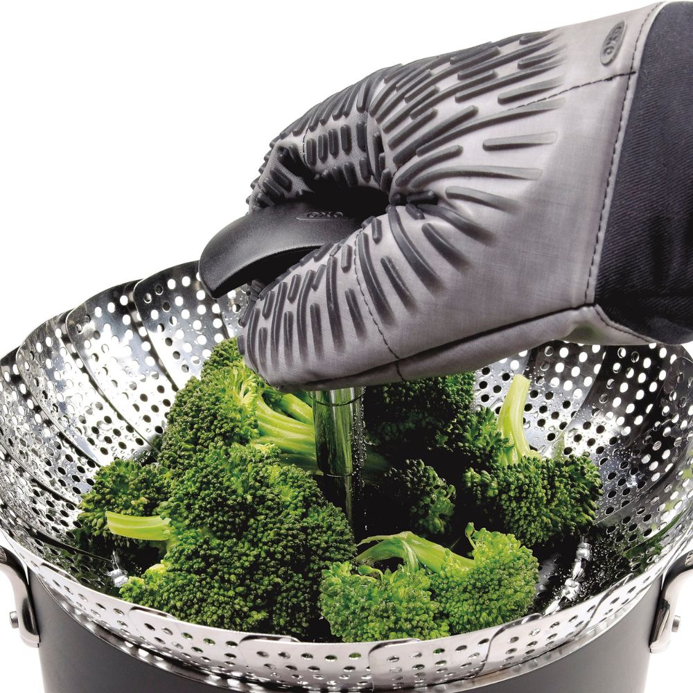 Stoominzet GOOD GRIPS 27 cm, zilver, roestvrij staal, OXO