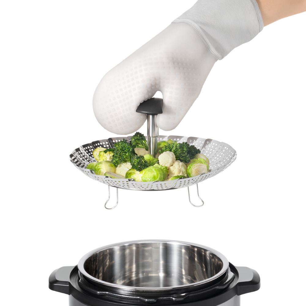 Stoominzet GOOD GRIPS 27 cm, zilver, roestvrij staal, OXO
