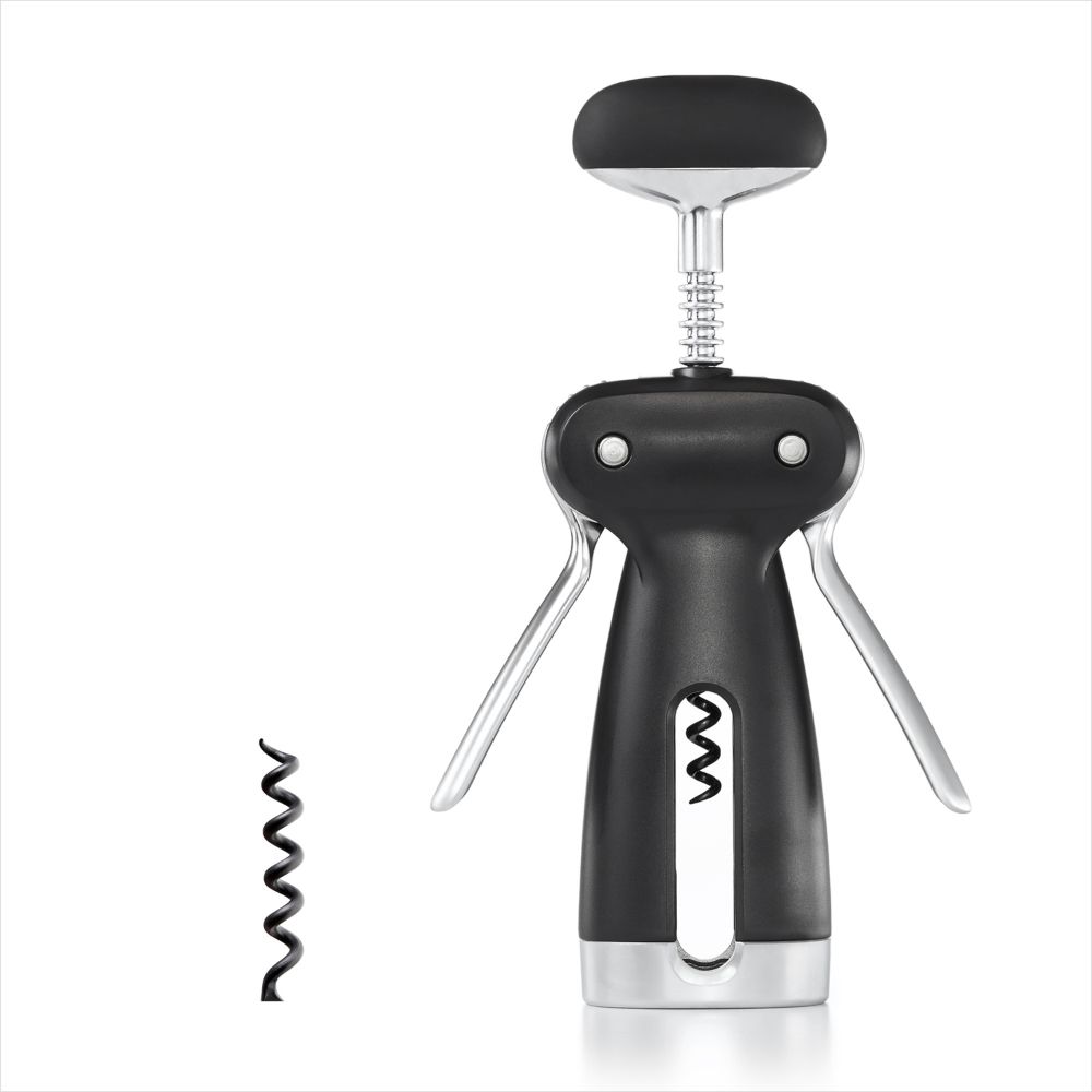 Kurkentrekker met dubbele hefboom GOOD GRIPS 26 cm, zwart, roestvrij staal, OXO