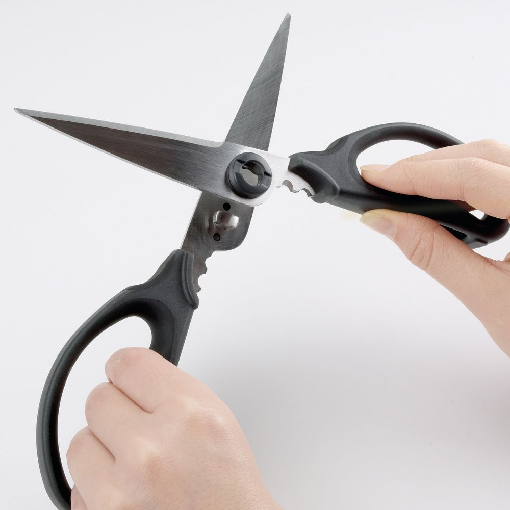 Keukenschaar GOOD GRIPS 26 cm, zwart, roestvrij staal, OXO
