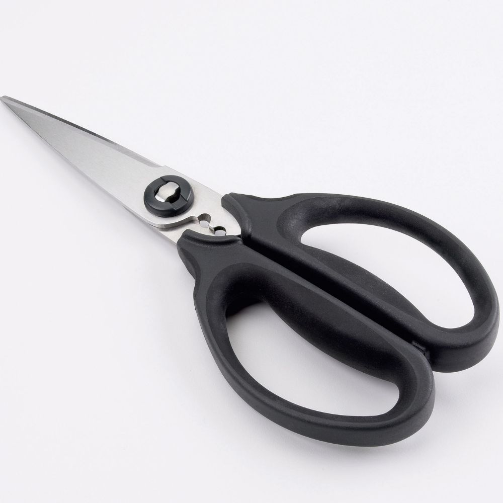Keukenschaar GOOD GRIPS 26 cm, zwart, roestvrij staal, OXO