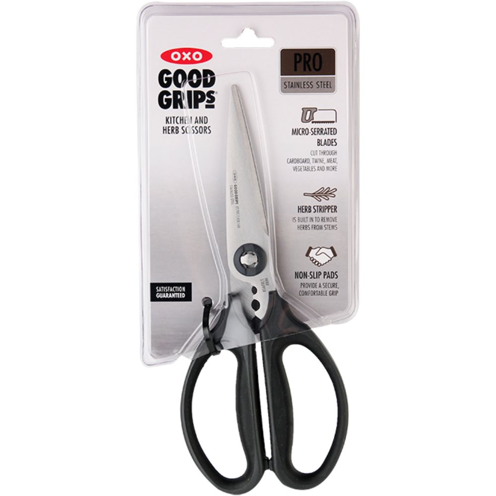 Keukenschaar GOOD GRIPS 26 cm, zwart, roestvrij staal, OXO