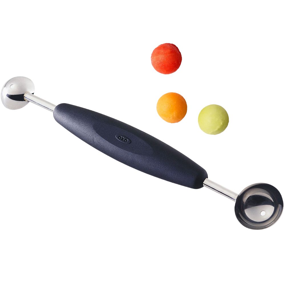 Meloenlepel GOOD GRIPS 23 cm, zwart, roestvrij staal, OXO