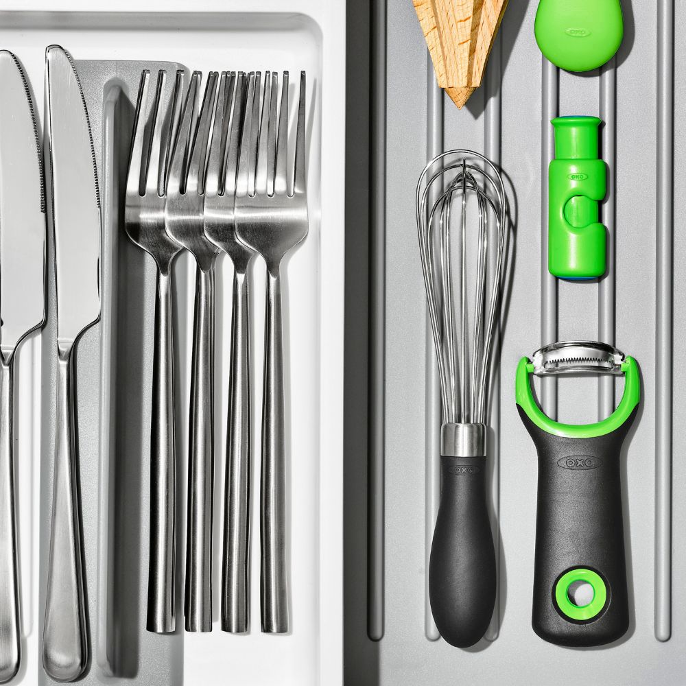 Garde GOOD GRIPS 18 cm, zwart, roestvrij staal, OXO