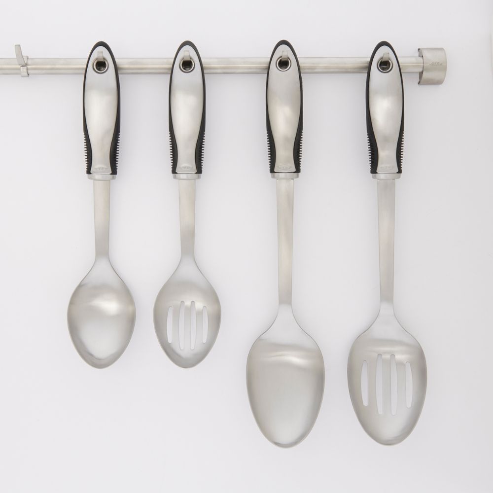 Gaatjeslepel STEEL 30 cm, zilver, roestvrij staal, OXO