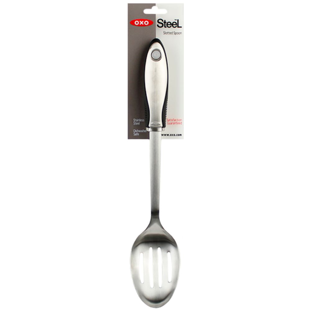 Gaatjeslepel STEEL 30 cm, zilver, roestvrij staal, OXO